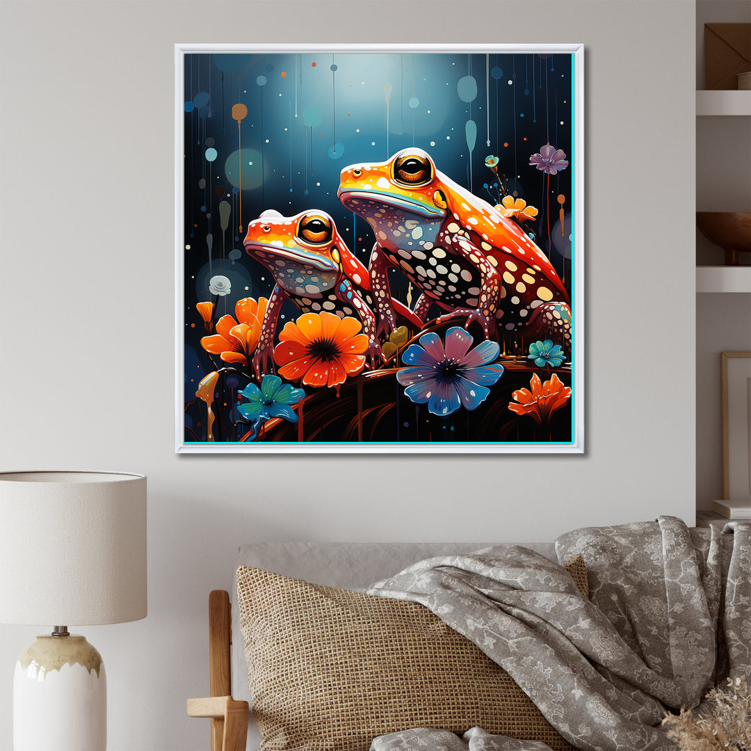 Couple Toads At The Night - Frog Wall Decor