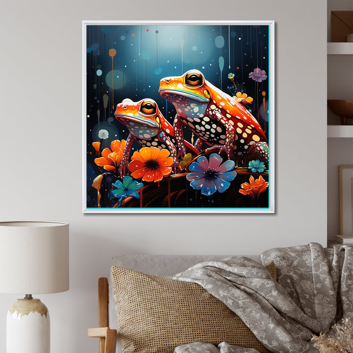 Couple Toads At The Night - Frog Wall Decor