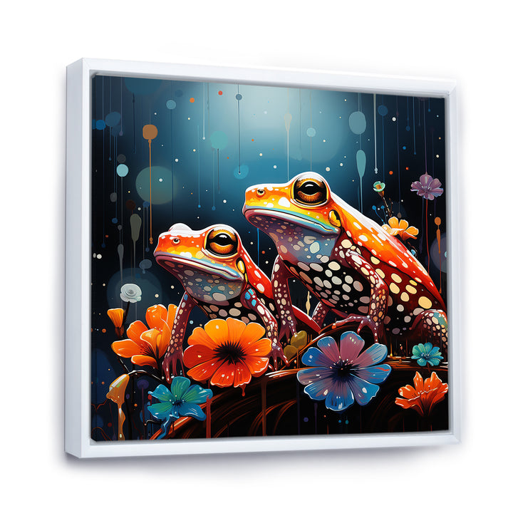 Couple Toads At The Night - Frog Wall Decor
