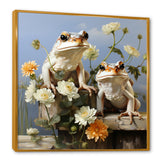 Contemporary Frog Serenity - Green Frog Wall Art