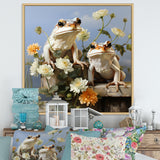 Contemporary Frog Serenity - Green Frog Wall Art