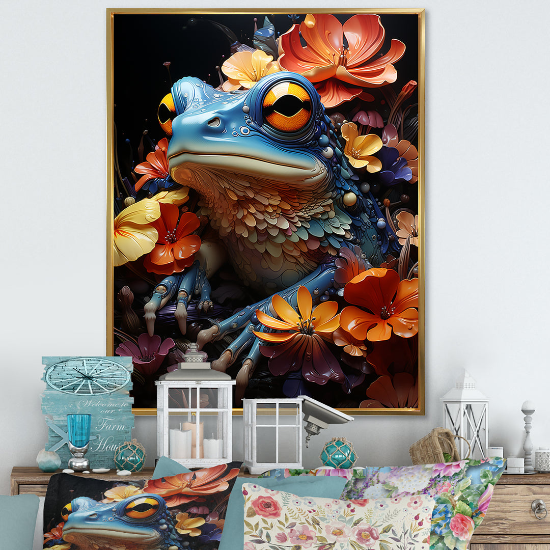 Cosmic Frog Journey - Frog Living Room Wall Art