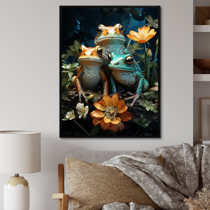 Emerald Pond Harmony - Frog Bedroom Wall Art