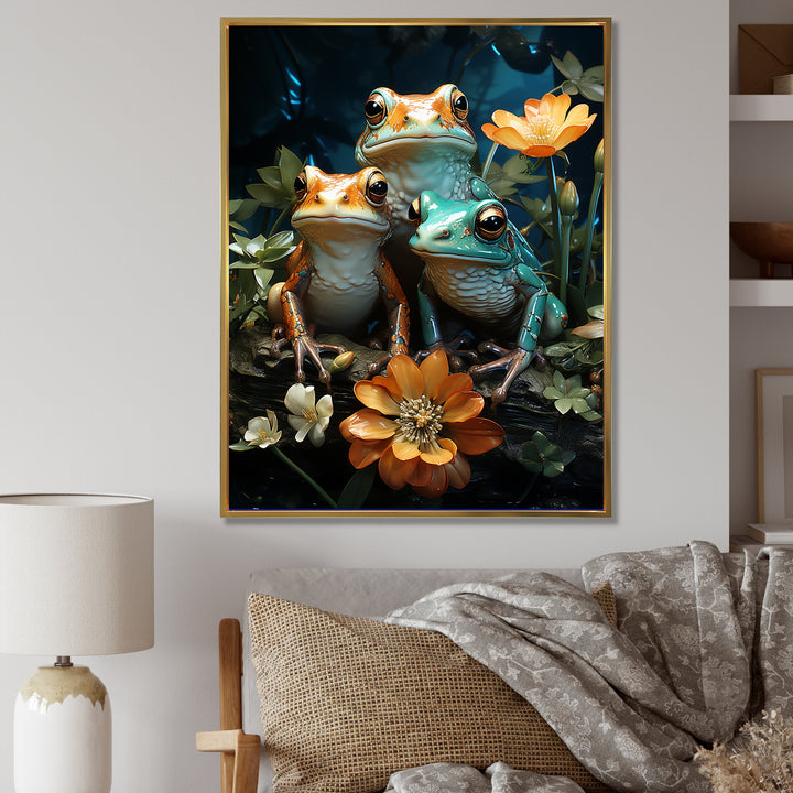 Emerald Pond Harmony - Frog Bedroom Wall Art