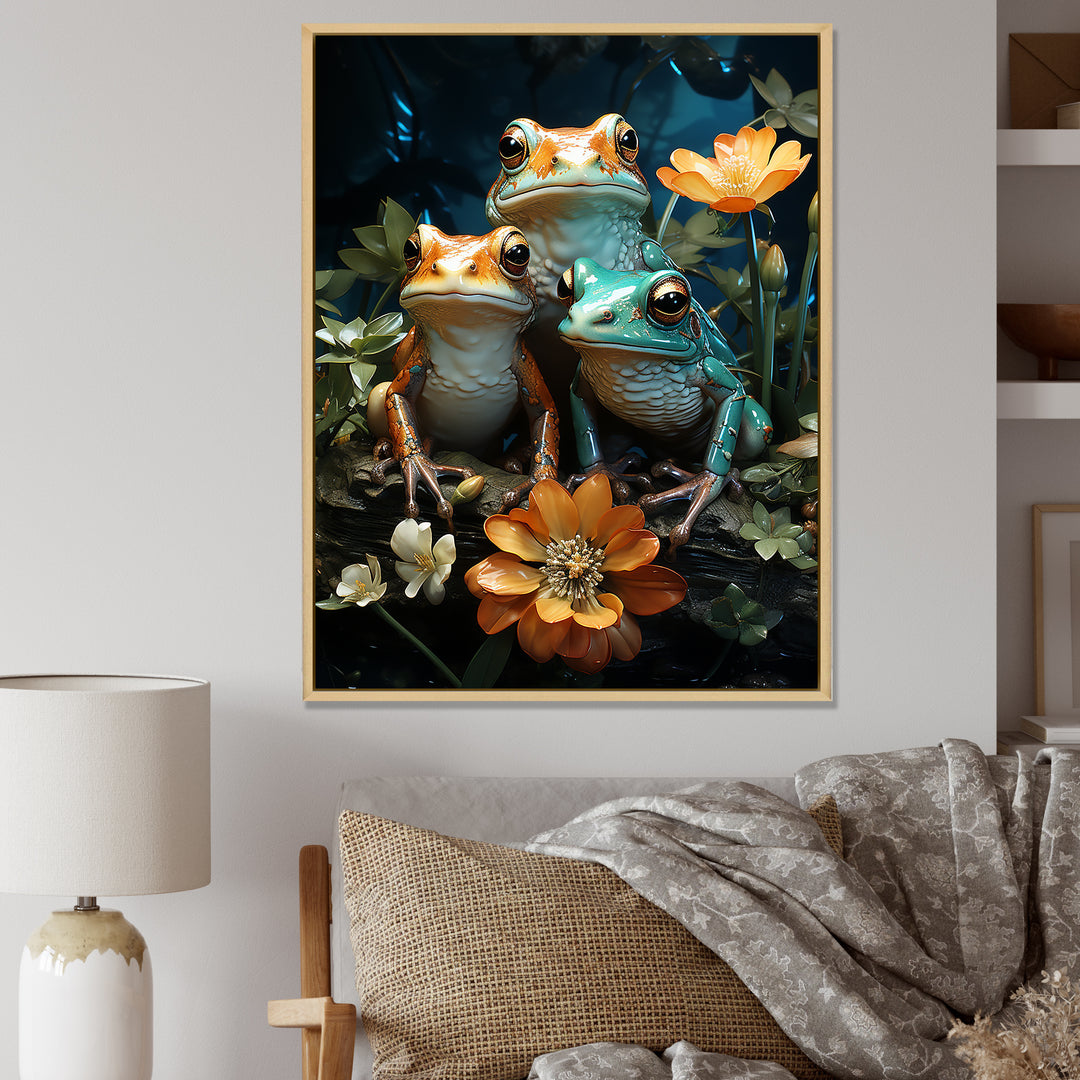 Emerald Pond Harmony - Frog Bedroom Wall Art