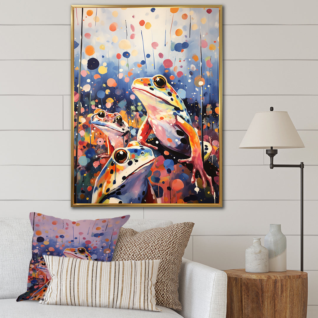 Popart Frog Popart - Frog Canvas Wall Art