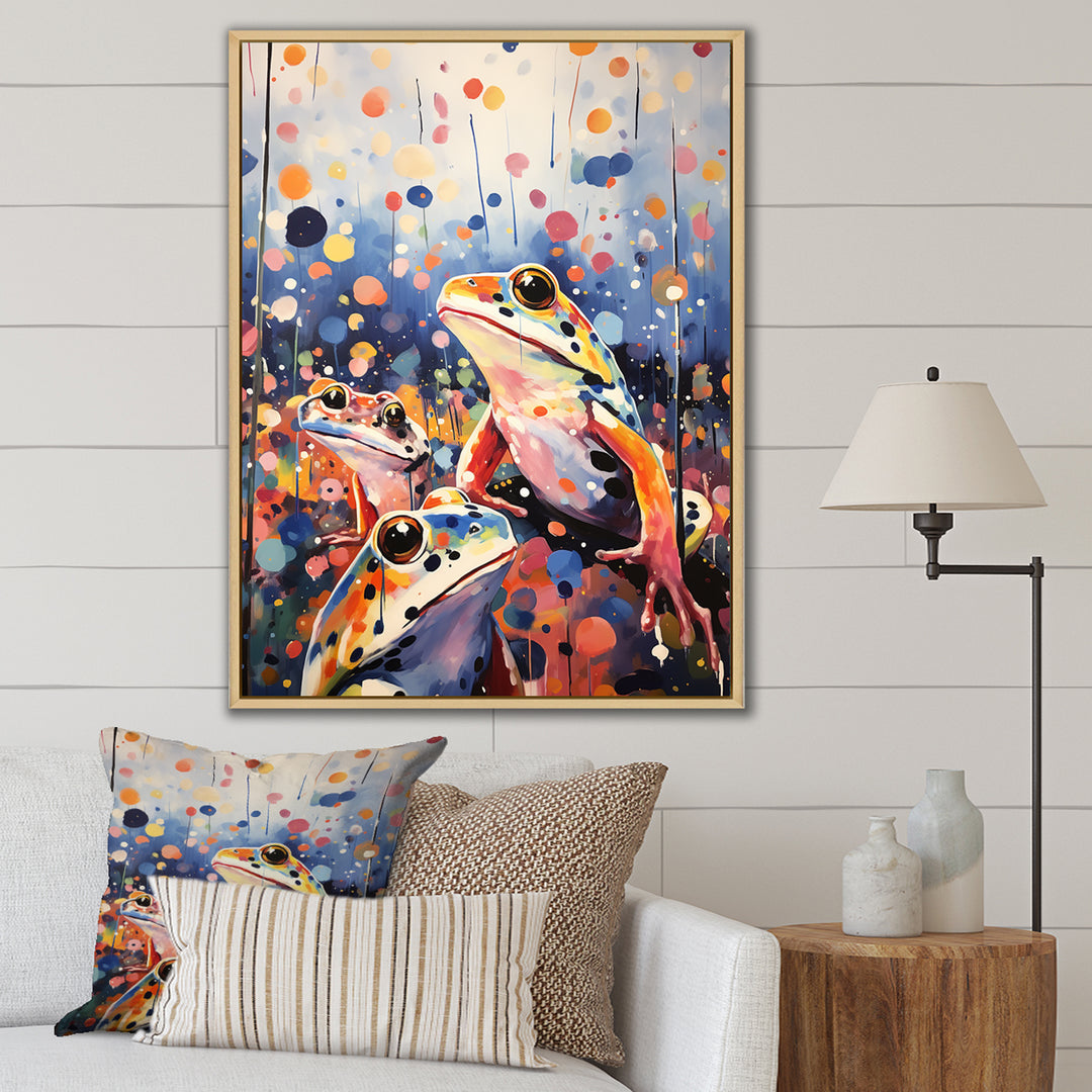 Popart Frog Popart - Frog Canvas Wall Art