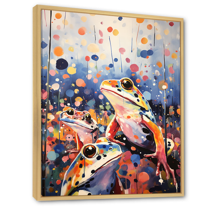 Popart Frog Popart - Frog Canvas Wall Art