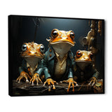Frog Mafia Monarchy - Frog Framed Canvas Art