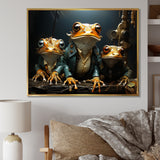 Frog Mafia Monarchy - Frog Framed Canvas Art