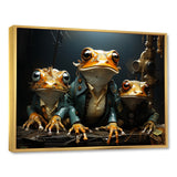 Frog Mafia Monarchy - Frog Framed Canvas Art