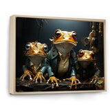 Frog Mafia Monarchy - Frog Framed Canvas Art