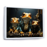 Frog Mafia Monarchy - Frog Framed Canvas Art