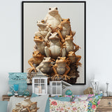Minimalism Frog Pyramid - Frog Home Decor Art