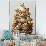 Minimalism Frog Pyramid - Frog Home Decor Art