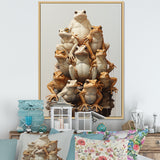 Minimalism Frog Pyramid - Frog Home Decor Art