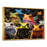 Multicolor Pop Art Frogs - Frog Canvas Wall Art