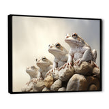 Minimalist Frog Essence - Frog Framed Canvas Art