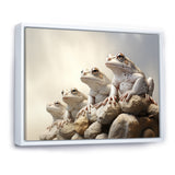 Minimalist Frog Essence - Frog Framed Canvas Art