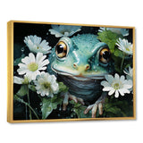 Cute Frog Portrait At The Pond - Frog Bedroom Wall Art