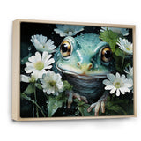 Cute Frog Portrait At The Pond - Frog Bedroom Wall Art