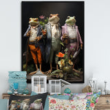 Dressed Frog Ballet - Frog Canvas Wall Art