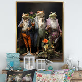 Dressed Frog Ballet - Frog Canvas Wall Art