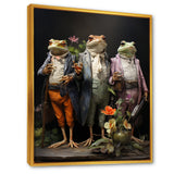 Dressed Frog Ballet - Frog Canvas Wall Art