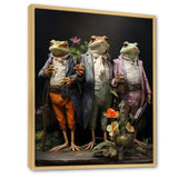 Dressed Frog Ballet - Frog Canvas Wall Art