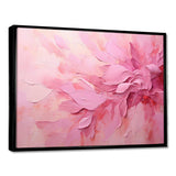 Gold And Pink Minimal Abstract River - Floral Canvas Wall Art