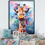 Pop Art Giraffe Portrait - Giraffe Wall Decor