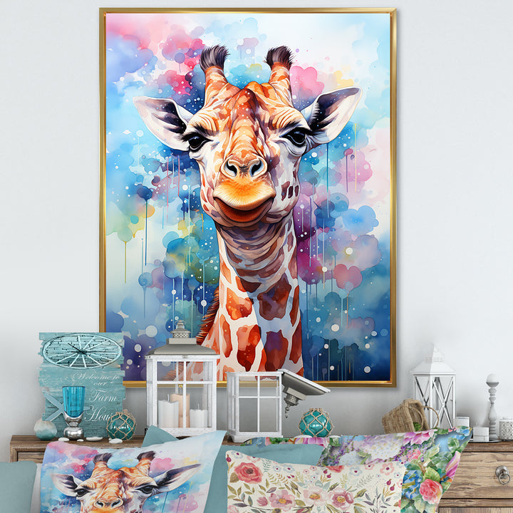 Pop Art Giraffe Portrait - Giraffe Wall Decor
