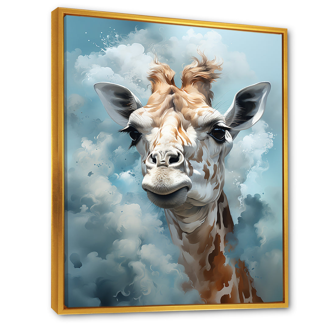 Blue Giraffes In Harmony - Giraffe Wall Art Prints