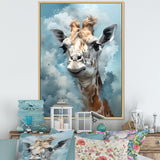 Blue Giraffes In Harmony - Giraffe Wall Art Prints
