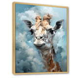 Blue Giraffes In Harmony - Giraffe Wall Art Prints