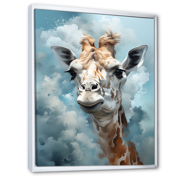 Blue Giraffes In Harmony - Giraffe Wall Art Prints