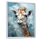 Blue Giraffes In Harmony - Giraffe Wall Art Prints