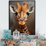 Selfie Giraffe In Sepia Tone - Giraffe Wall Art Prints