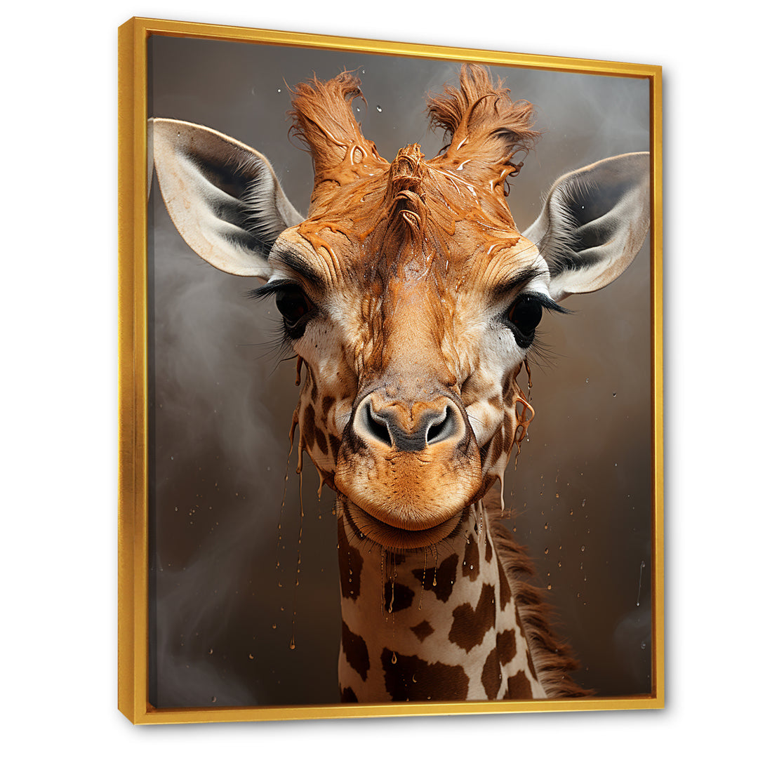 Selfie Giraffe In Sepia Tone - Giraffe Wall Art Prints
