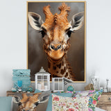 Selfie Giraffe In Sepia Tone - Giraffe Wall Art Prints