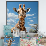 Brown Giraffe Dreamy Long Neck - Giraffe Living Room Wall Art