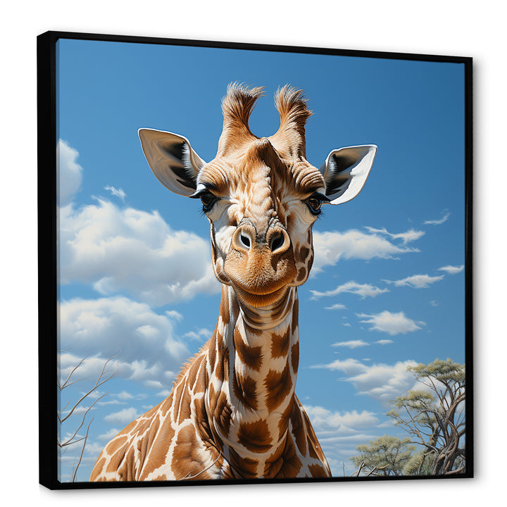 Brown Giraffe Dreamy Long Neck - Giraffe Living Room Wall Art