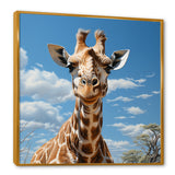 Brown Giraffe Dreamy Long Neck - Giraffe Living Room Wall Art