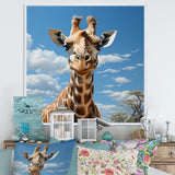 Brown Giraffe Dreamy Long Neck - Giraffe Living Room Wall Art