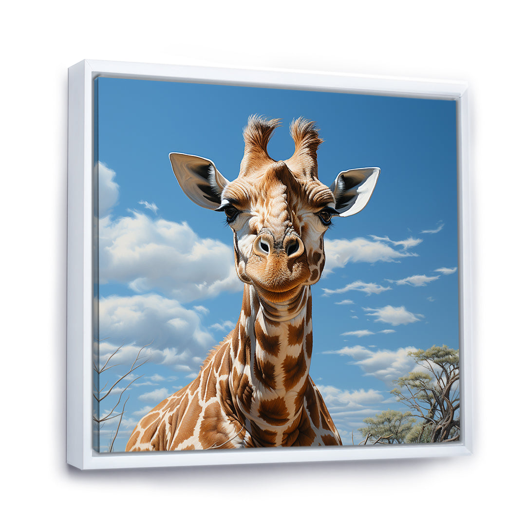 Brown Giraffe Dreamy Long Neck - Giraffe Living Room Wall Art