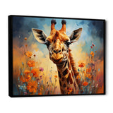 Brown Giraffe Expressionist Grace - Giraffe Canvas Wall Art