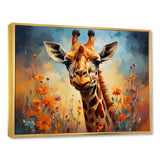 Brown Giraffe Expressionist Grace - Giraffe Canvas Wall Art