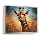 Brown Giraffe Expressionist Grace - Giraffe Canvas Wall Art