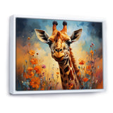 Brown Giraffe Expressionist Grace - Giraffe Canvas Wall Art