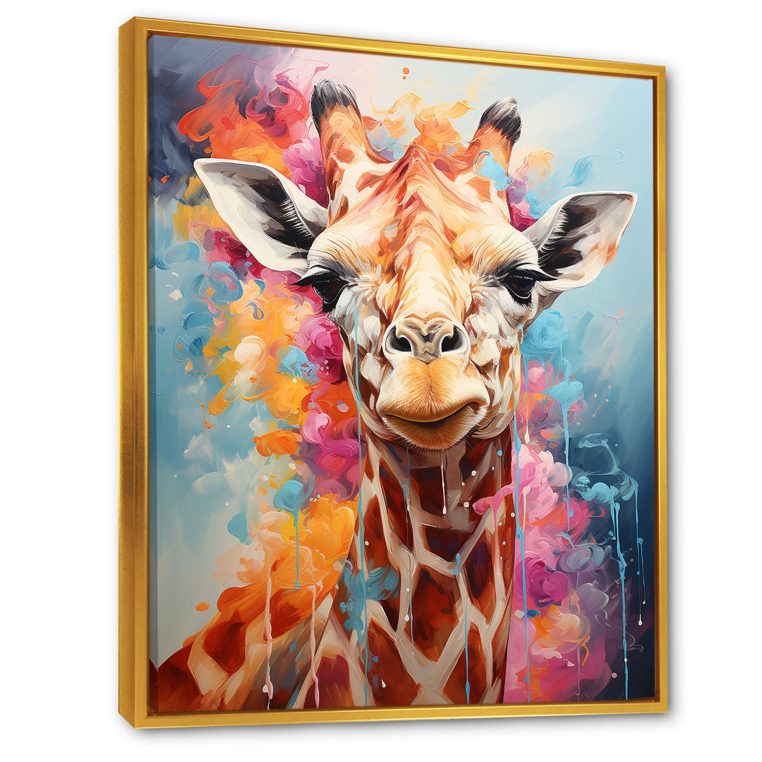 Popart Art Multicolor Giraffe Grace - Giraffe Wall Decor
